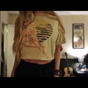 Hula Girl Billabong Pale Yellow T-shirt